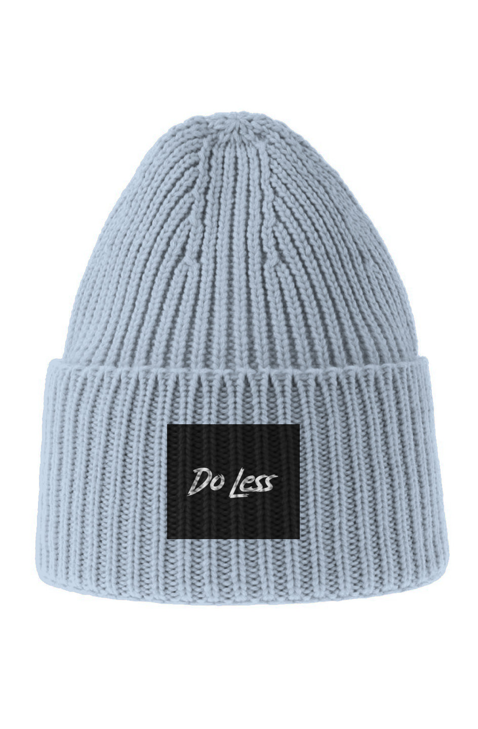 Sustainable Chunky Rib Knit Beanie - Blue