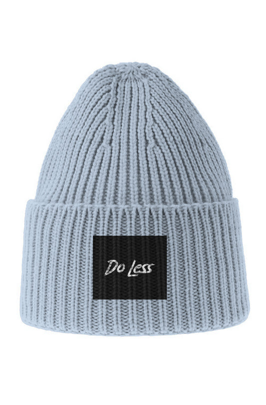 Sustainable Chunky Rib Knit Beanie - Blue